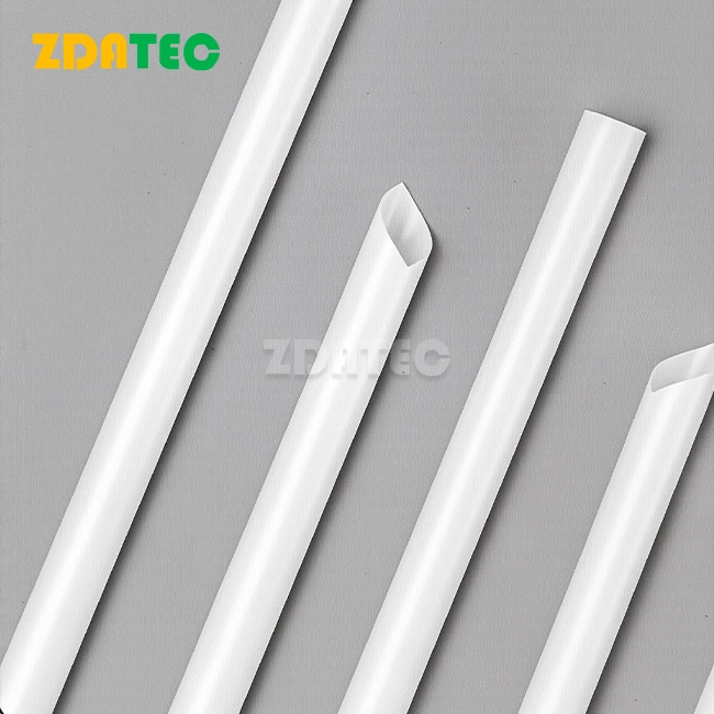 Biodegradable White PLA cold drink Straw Printed Logo